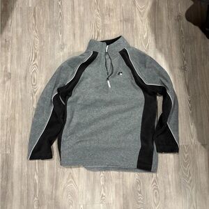 Russell Athletic Men's Zip Up Sweater - Gray and Black